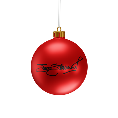 Joe Strummer Red Holiday Ornament