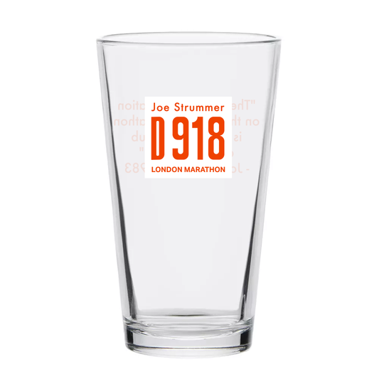 Joe Strummer Marathon Bib Pint Glass