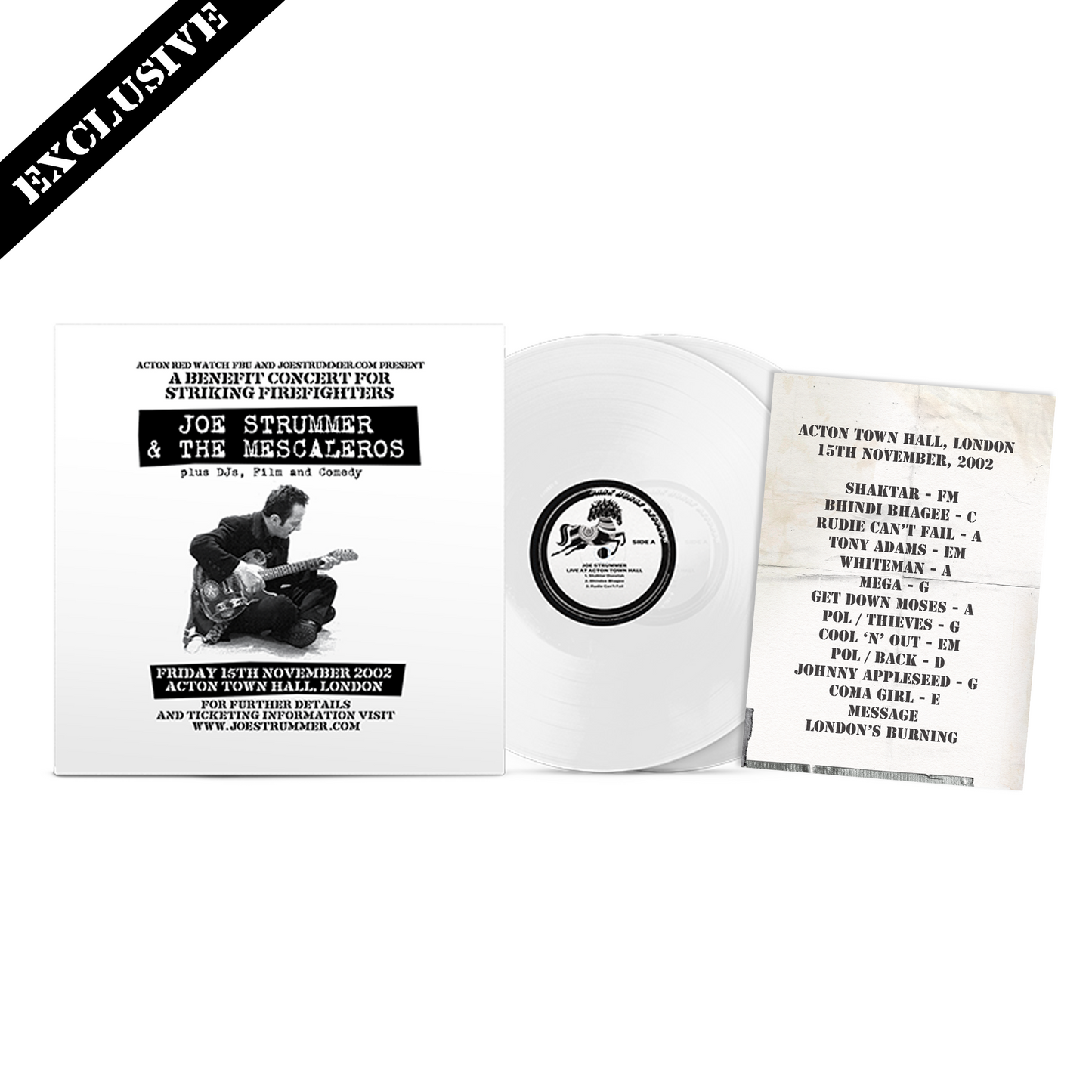 “Live At Acton Town Hall” Clear Vinyl 2LP (Incl. Exclusive Set List Print)