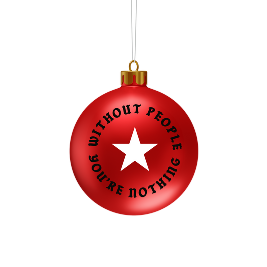 Joe Strummer Without People, You're Nothing Red Holiday Ornament