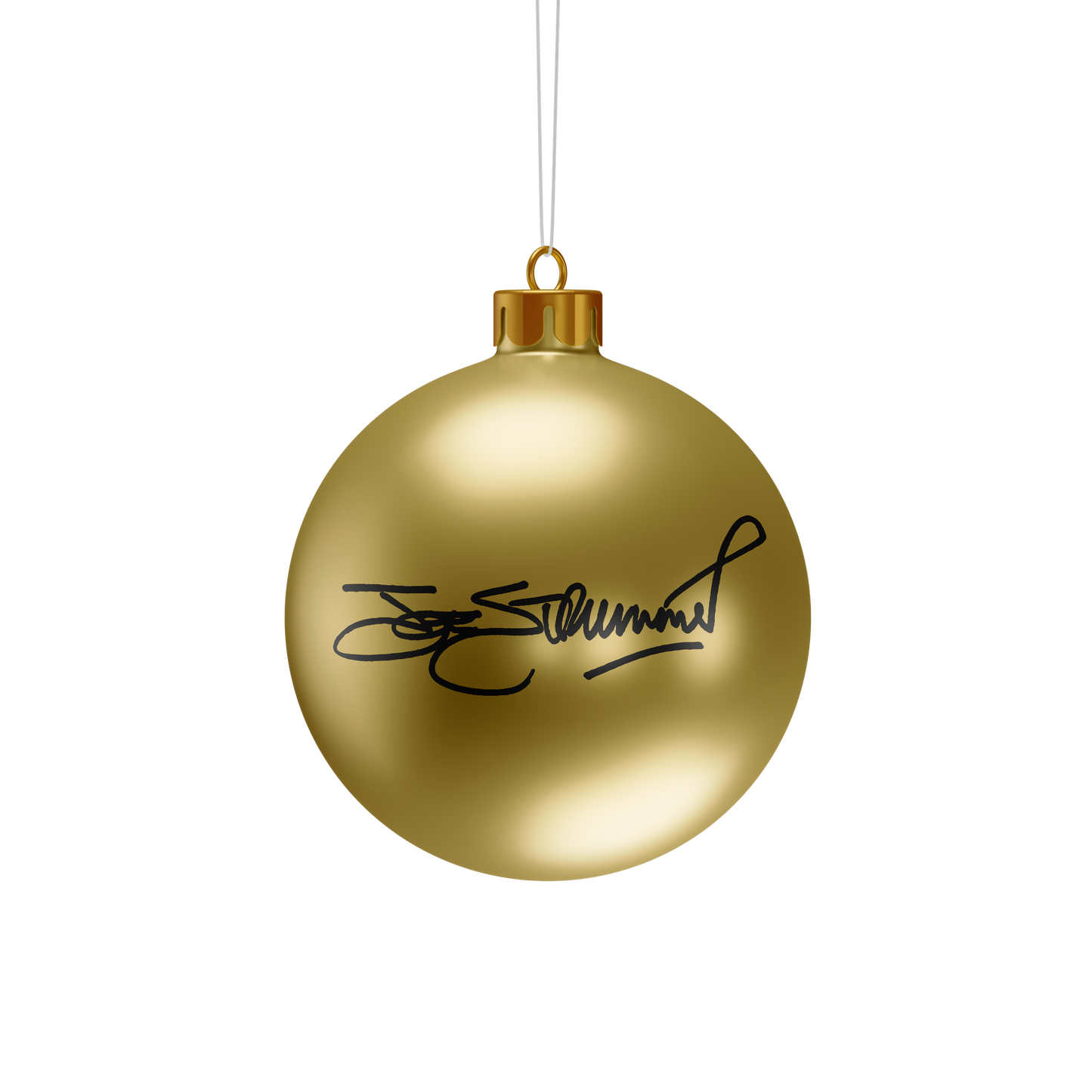 Joe Strummer Gold Holiday Ornament