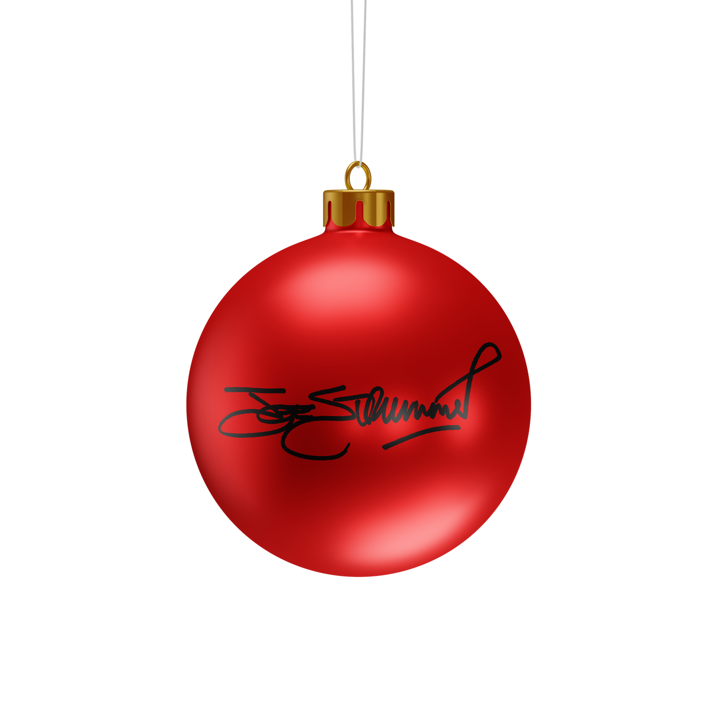 Joe Strummer Red Holiday Ornament