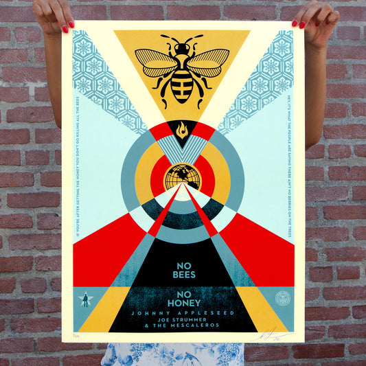 Limited Edition Shepard Fairey x Joe Strummer - No Bees No Honey Print